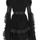 Black Velvet & Lace Ruffled Jacket - Daisy Corsets