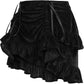 Black Velvet Ruched Bustle Skirt - Daisy Corsets