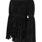 Black Velvet Ruffle Dress - Daisy Corsets