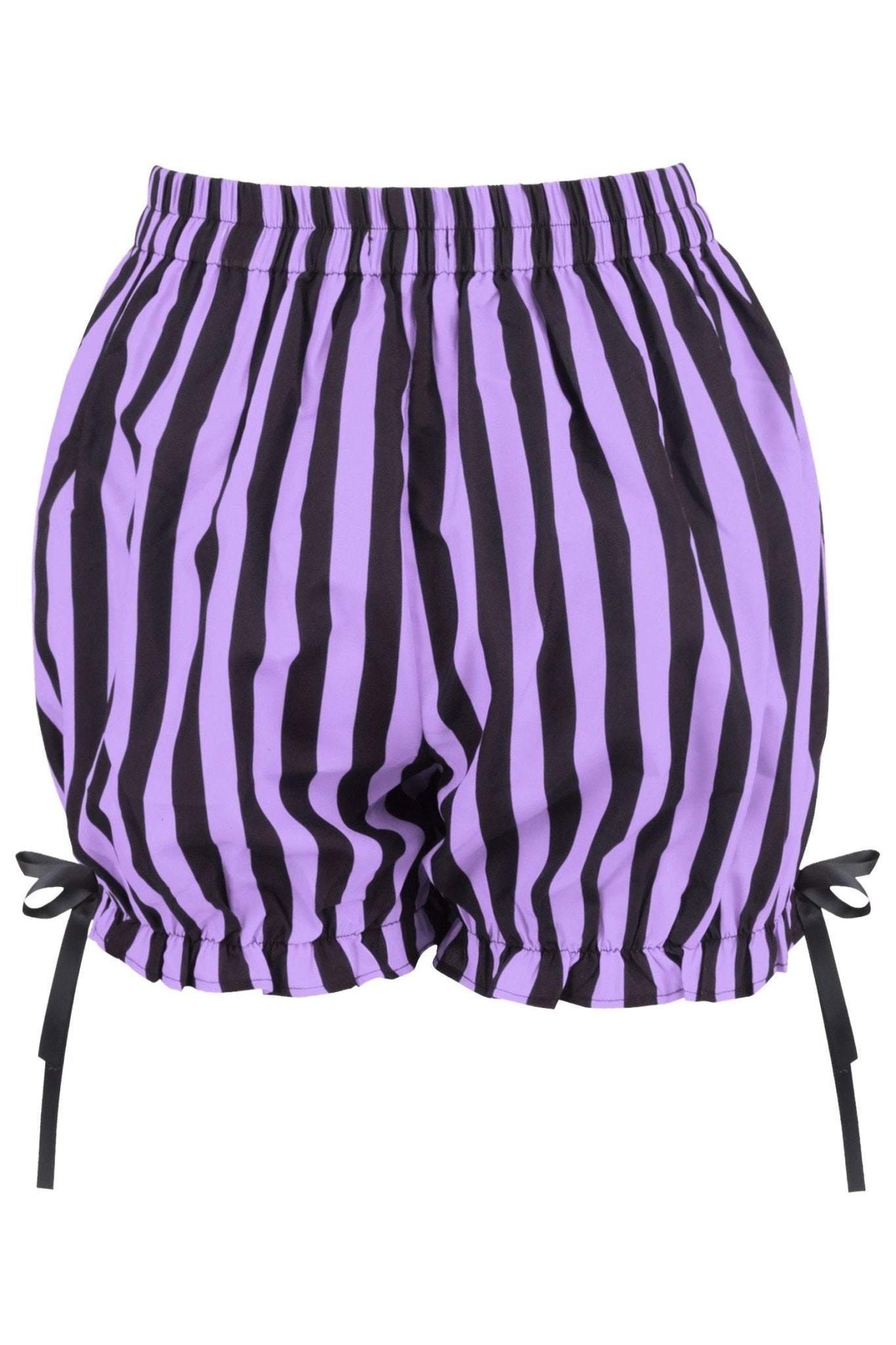 Black/Light Purple Striped Bloomers - Daisy Corsets