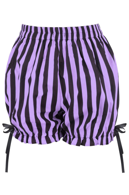 Black/Light Purple Striped Bloomers - Daisy Corsets