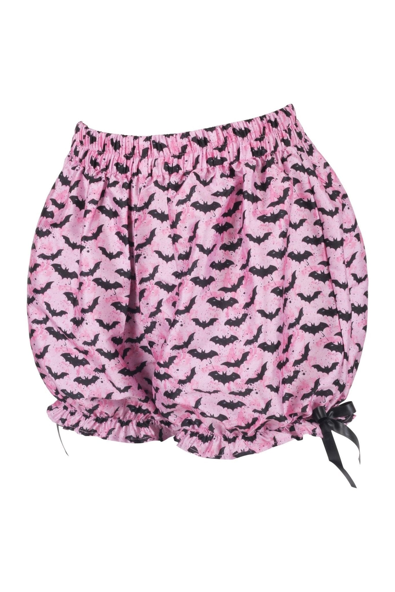 Black/Pink Bats Crepe Bloomers - Daisy Corsets