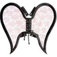 Black/Pink Faux Leather & Lace Angel Wing Body Harness - Daisy Corsets