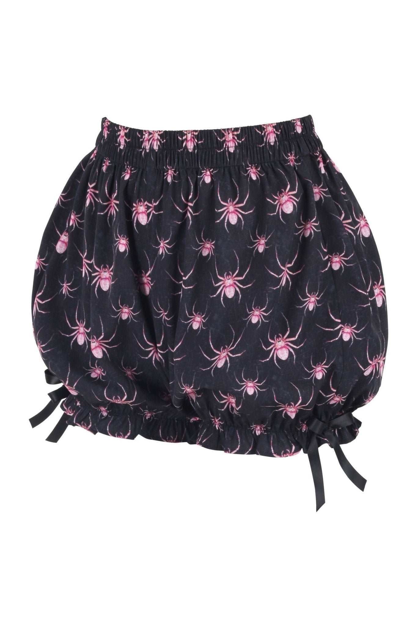 Black/Pink Spider Crepe Bloomers - Daisy Corsets