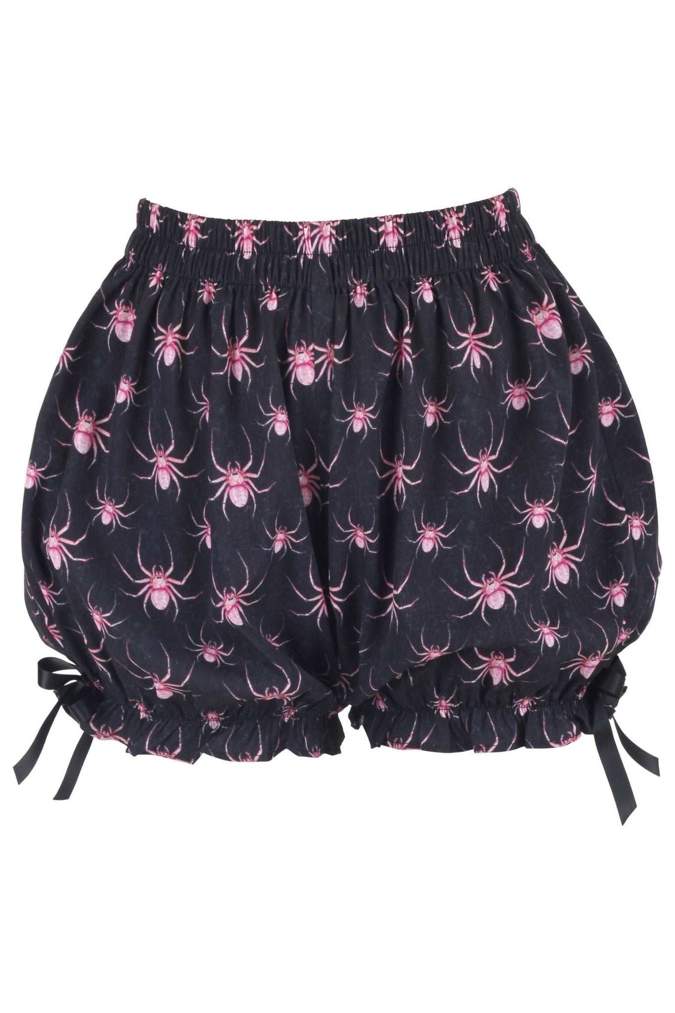 Black/Pink Spider Crepe Bloomers - Daisy Corsets