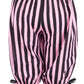 Black/Pink Striped Crepe Long Bloomers - Daisy Corsets