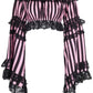 Black/Pink Striped Smocked Flare Sleeve Peasant Top - Daisy Corsets