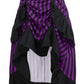 Black/Purple Stripe Adjustable High Low Skirt - Daisy Corsets
