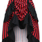 Black/Red Stripe Adjustable High Low Skirt - Daisy Corsets