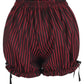 Black/Red Stripe Brocade Bloomers - Daisy Corsets