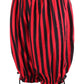 Black/Red Striped Crepe Long Bloomers - Daisy Corsets
