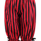 Black/Red Striped Crepe Long Bloomers - Daisy Corsets