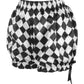 Black/White Diamond Print Satin Bloomers - Daisy Corsets