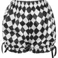 Black/White Diamond Print Satin Bloomers - Daisy Corsets