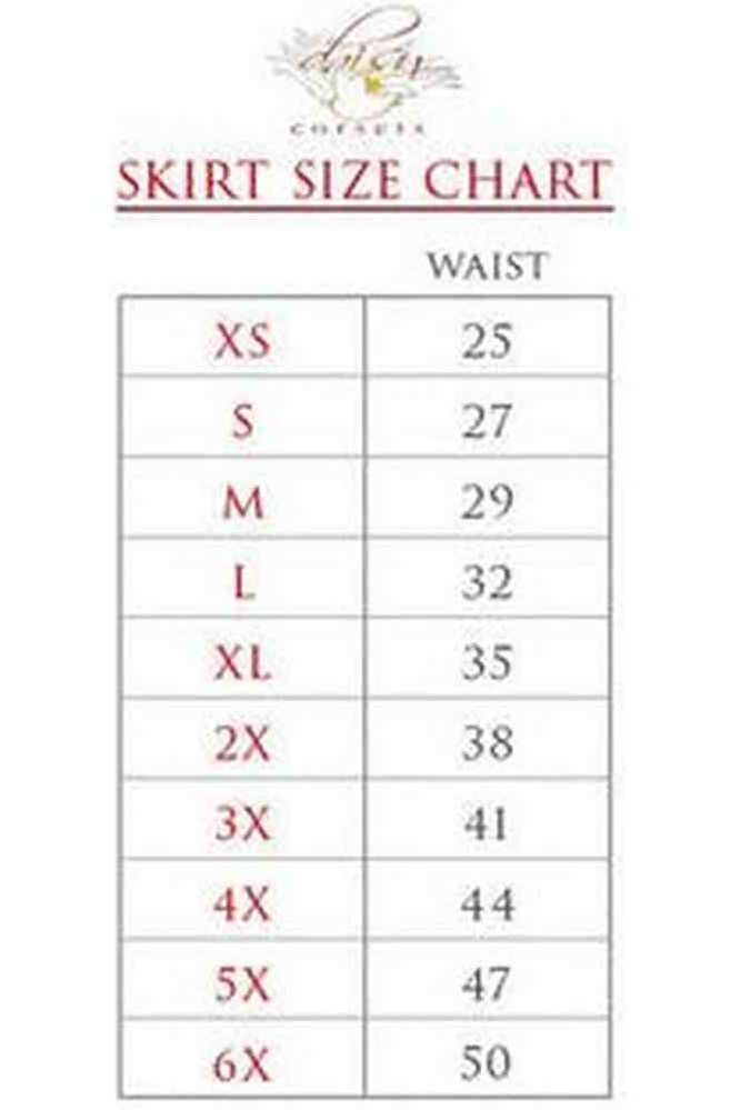 Black/White Diamond Print Stretch Lycra Skirt - Daisy Corsets