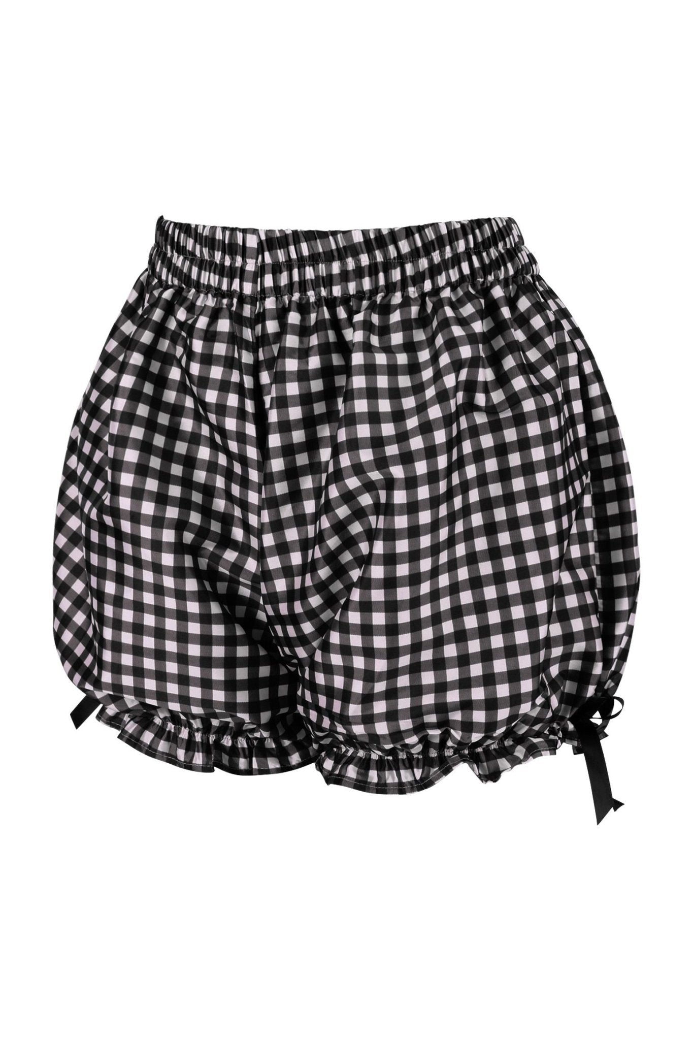 Black/White Gingham Crepe Bloomer - Daisy Corsets