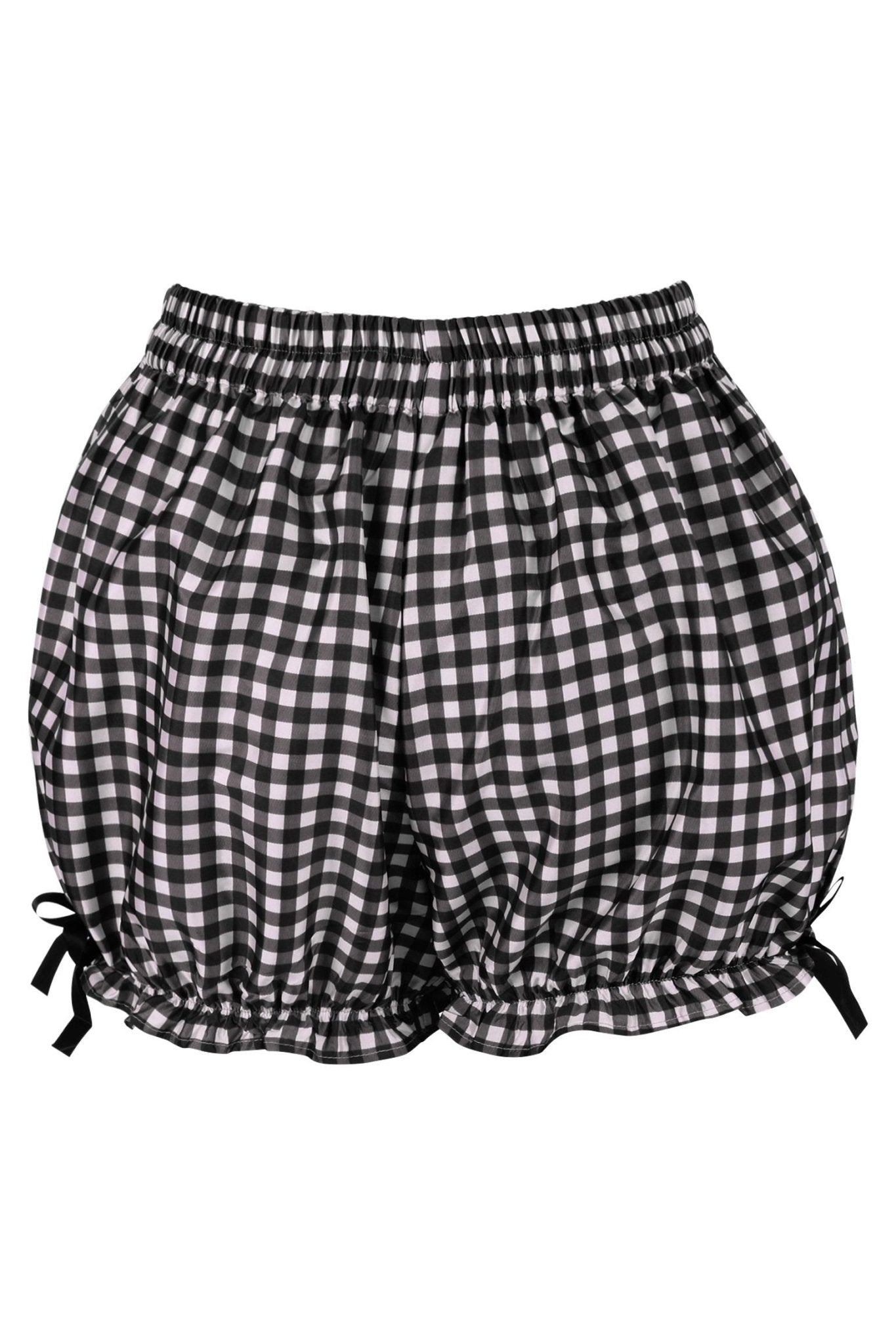 Black/White Gingham Crepe Bloomer - Daisy Corsets