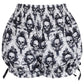 Black/White Skull Print Crepe Bloomers - Daisy Corsets