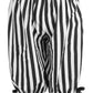 Black/White Striped Crepe Long Bloomers - Daisy Corsets