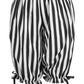 Black/White Striped Crepe Long Bloomers - Daisy Corsets