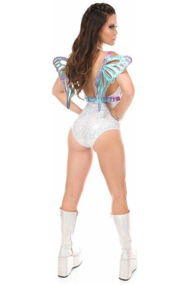 Blue/Purple Holo Large Butterfly Wing Body Harness - Daisy Corsets