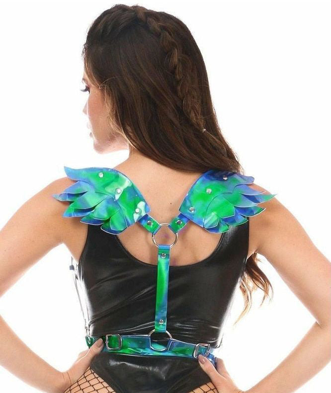 Blue/Teal Holo Angel Wings - Daisy Corsets