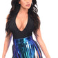 Blue/Teal Holo Fringe Skirt - Daisy Corsets