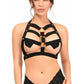 BOXED Black Stretchy Body Harness w/Gold Hardware - Daisy Corsets