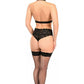 BOXED Black Stretchy Body Harness w/Gold Hardware - Daisy Corsets