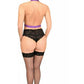 BOXED Dark Purple Stretchy Body Harness w/Gold Hardware