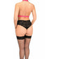 BOXED Hot Pink Stretchy Body Harness w/Gold Hardware - Daisy Corsets