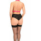BOXED Hot Pink Stretchy Body Harness w/Gold Hardware - Daisy Corsets