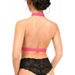 BOXED Hot Pink Stretchy Body Harness w/Gold Hardware - Daisy Corsets