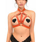 BOXED Red Stretchy Body Harness w/Gold Hardware - Daisy Corsets