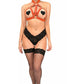 BOXED Red Stretchy Body Harness w/Gold Hardware - Daisy Corsets