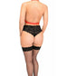BOXED Red Stretchy Body Harness w/Gold Hardware - Daisy Corsets