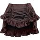 Brown Brocade Ruched Bustle Skirt - Daisy Corsets