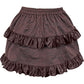 Brown Brocade Ruched Bustle Skirt - Daisy Corsets