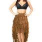 Brown High Low Lace Skirt - Daisy Corsets