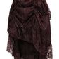 Brown Lace Adjustable High Low Bustle Skirt - Daisy Corsets