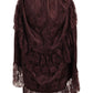 Brown Lace Adjustable High Low Bustle Skirt - Daisy Corsets