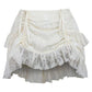 Cream Lace Ruched Bustle Skirt - Daisy Corsets