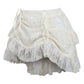 Cream Lace Ruched Bustle Skirt - Daisy Corsets