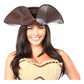 Dark Brown Distressed Faux Leather Pirate Hat - Daisy Corsets