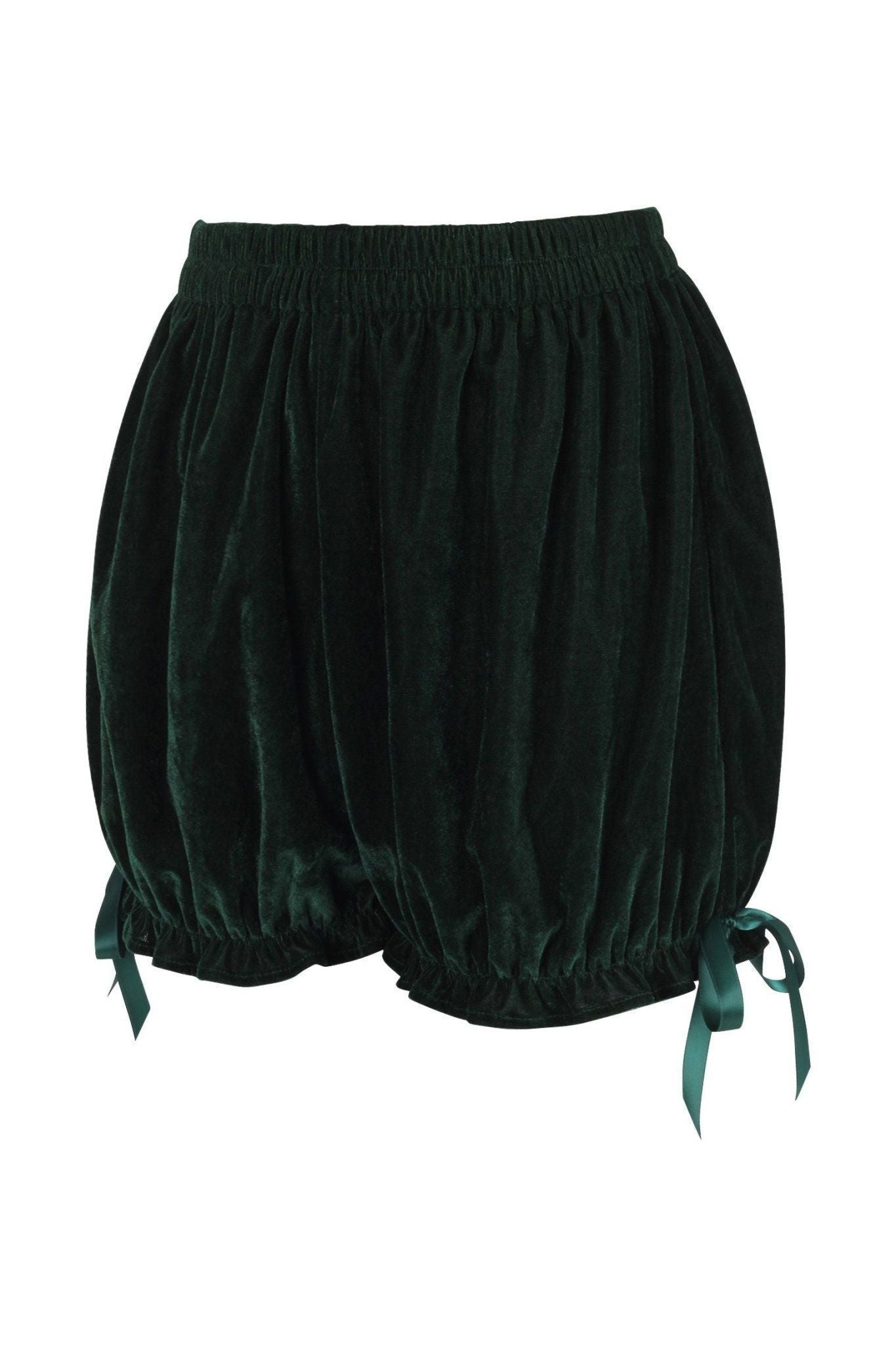 Dark Green Velvet Bloomers - Daisy Corsets