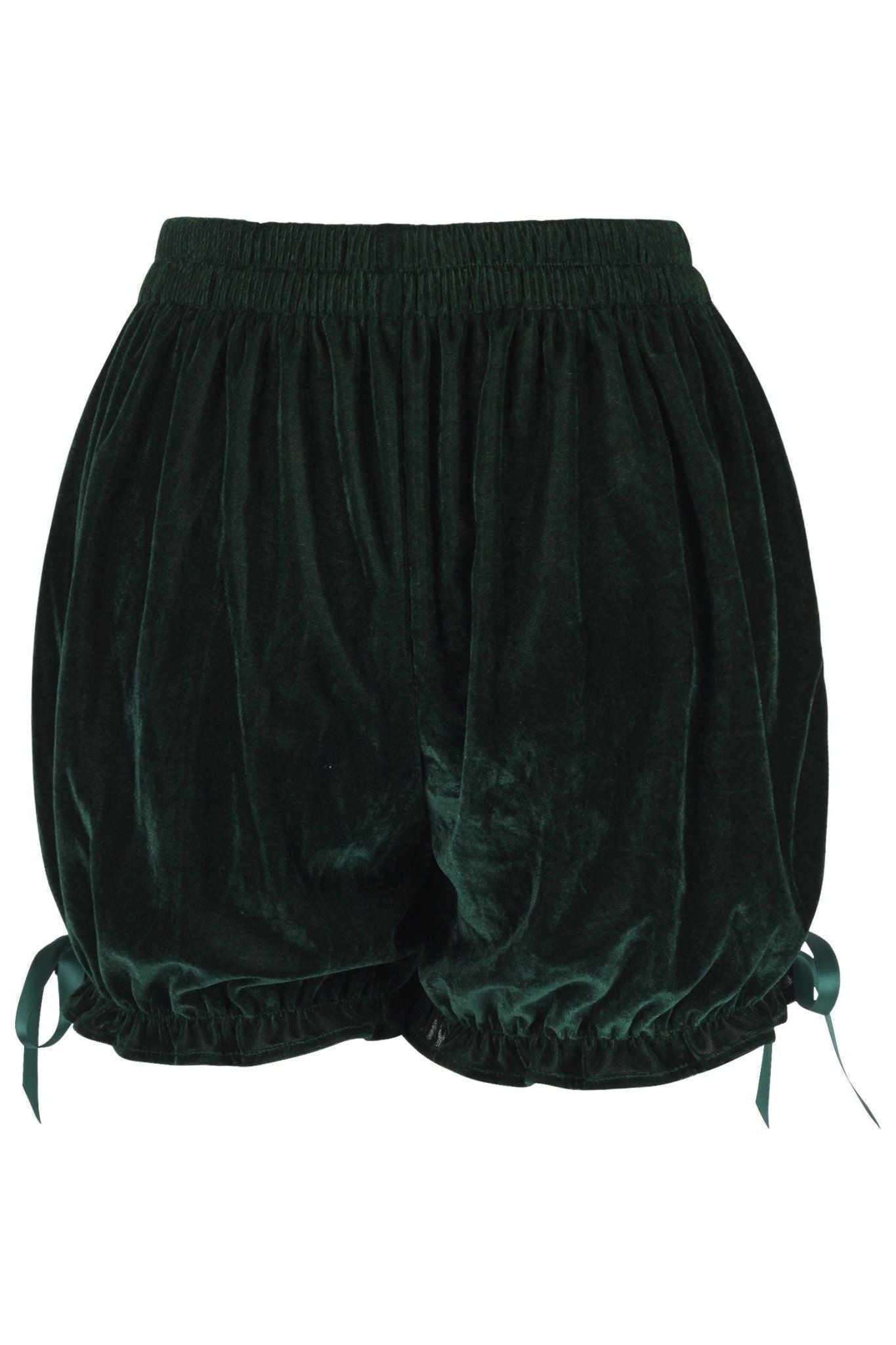 Dark Green Velvet Bloomers - Daisy Corsets