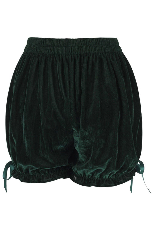 Dark Green Velvet Bloomers - Daisy Corsets