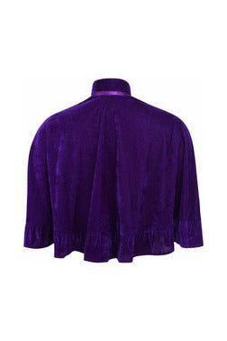 Dark Purple Velvet Ruffle Cape - Daisy Corsets