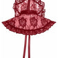 Dark Red Lace Neck Collar - Daisy Corsets