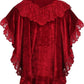Dark Red Velvet & Lace Capelet